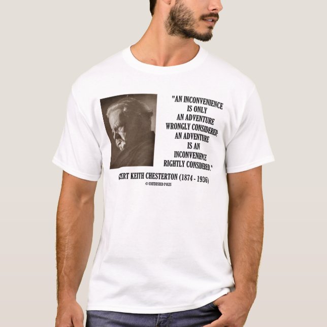 G.K. Chesterton Unannehmlichkeits-Abenteuer T-Shirt (Vorderseite)