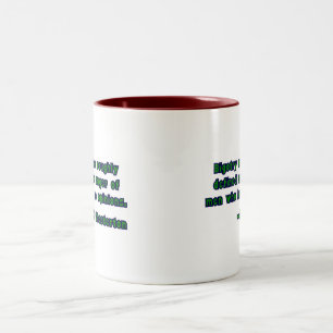 G.K. Chesterton Zitat über Bigotterie Zweifarbige Tasse