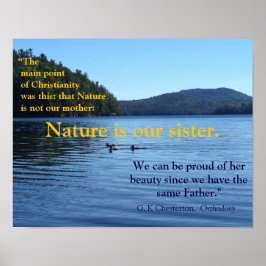G. K. Chesterton zitiert Naturposter Poster