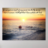 G. K. Chesterton zitiert Sonnenuntergang- Poster