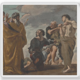 G. Lanfranco: Mose und die Gesandten aus Kanada Aufkleber