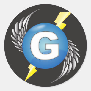 "G"-Logo-Aufkleber Runder Aufkleber