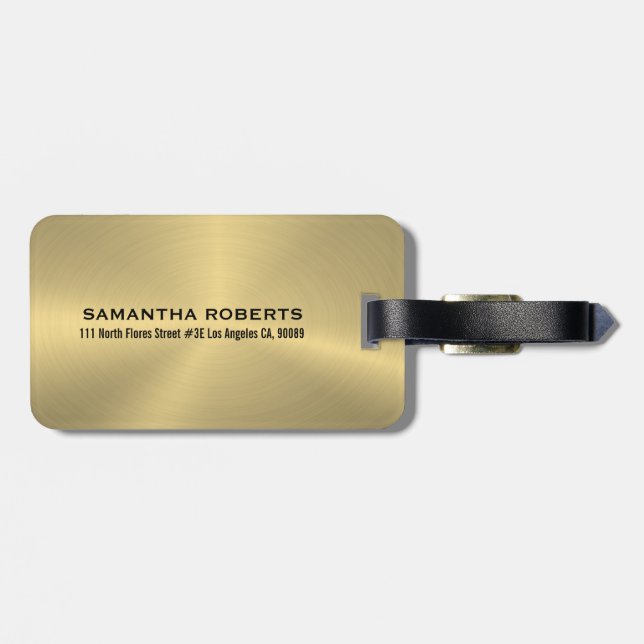 G Metallisches Design - Gepäckmarke aus rostfreiem Gepäckanhänger (Rückseite horizontal)