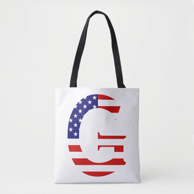 G Monogram überlagert sich auf der Flagge der USA (Vorderseite)