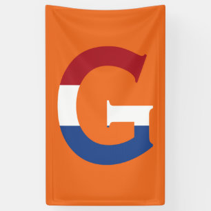 G Monogram überlagert sich auf der NLD-Flagge auf  Banner