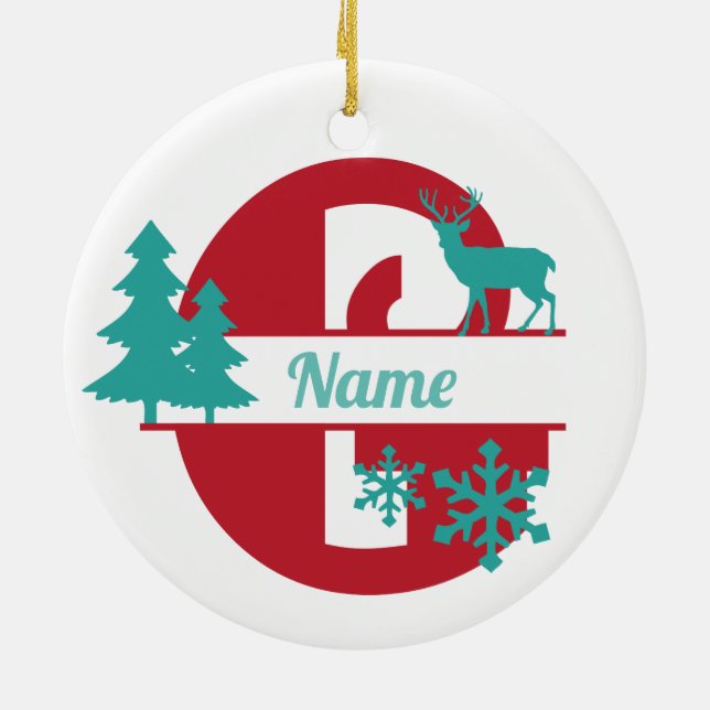 G Monogram Urlaubshaus Tree Ornament (Hinten)
