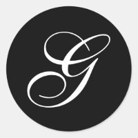 G Monogramm-Aufkleber