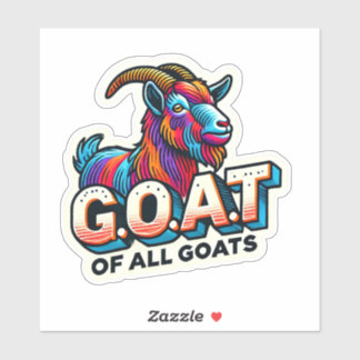 G.O.A.T. aller ZIEGEN - Majestic Colorful Goat Aufkleber