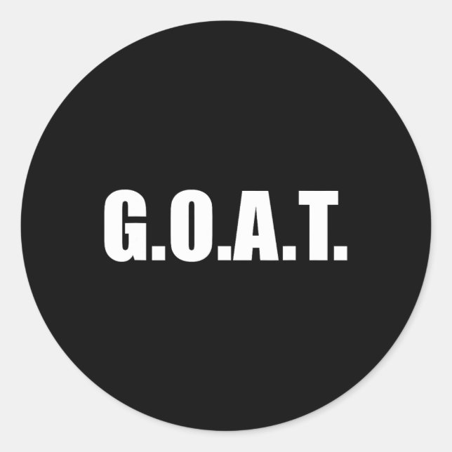 G.o.a.t Bester aller Zeiten Runder Aufkleber (Vorderseite)