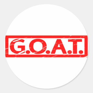 G.O.A.T.-Briefmarke Runder Aufkleber