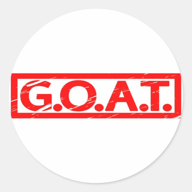 G.O.A.T.-Briefmarke Runder Aufkleber (Vorderseite)