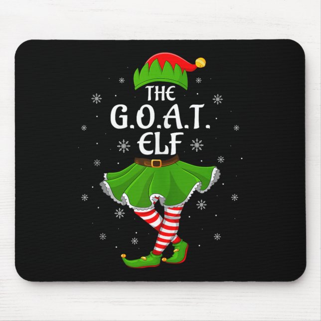 G.o.a.t Elf Christmas Family Girls Women Elf Squad Mousepad (Vorne)