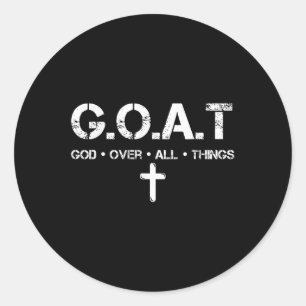 G.o.a.t Gott über alle Dinge Christliche Bibel Aus Runder Aufkleber