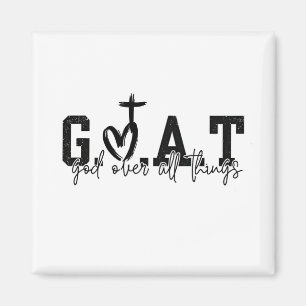 G.O.A.T. Gott über alles Christliche Jesus Magnet