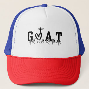 G.O.A.T. Gott über alles Christliche Jesus Truckerkappe