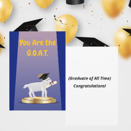 G.O.A.T. – Größte/r/s Aller Zeiten Flache Grußkart Karte