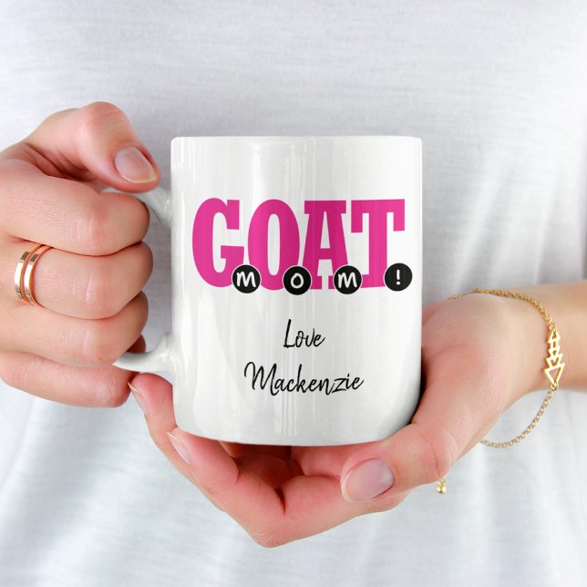 G.O.A.T. MAMA! - Niedlich für die Mama Grafikdruck Kaffeetasse (Von Creator hochgeladen)