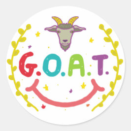 G.O.A.T. RUNDER AUFKLEBER