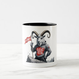 G.O.A.T Vater - Bergletscher Funny Zweifarbige Tasse
