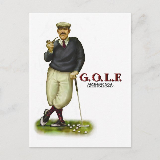 G.O.L.F. GENTLEMEN NUR DAMIT VERBIDDEN POSTKARTE (Vorderseite)