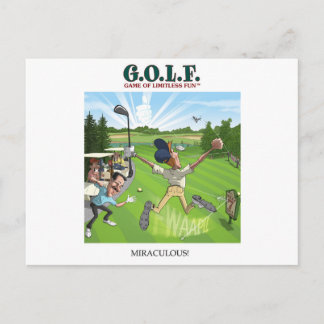 G.O.L.F. SPIEL DES BEGRENZTEN SPASS POSTKARTE