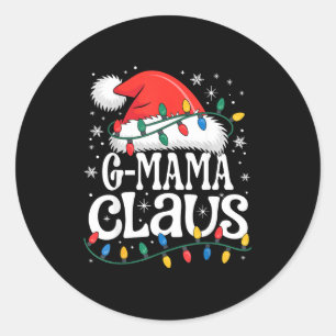 G-Oma Claus Lustige Weihnachten Oma Urlaub Runder Aufkleber