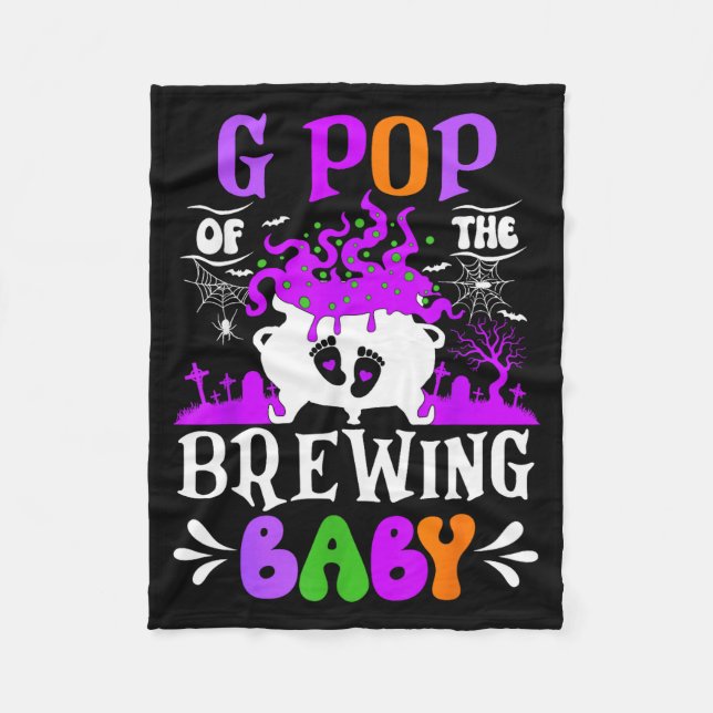G P Of The Brewing Baby Grandpa To Be Halloween  Fleecedecke (Vorderseite)