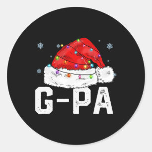 G-pa Claus Funny Xmas Familie Matching Großvater C Runder Aufkleber