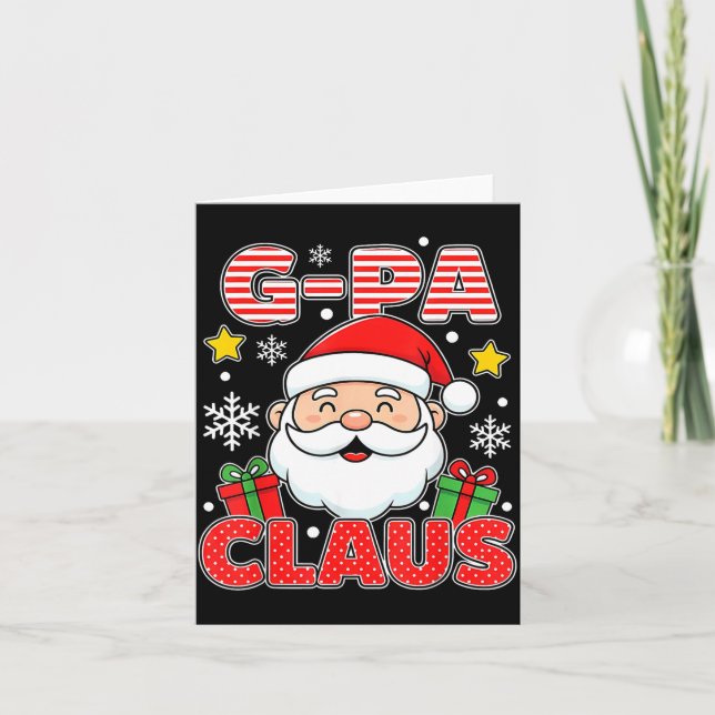 G-pa Claus Shirt Group Matching Family Christmas  Karte (Vorderseite)