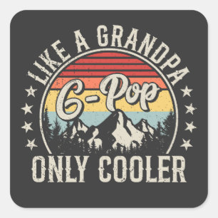 G-Pop wie ein Opa nur Cooler Retro Quadratischer Aufkleber