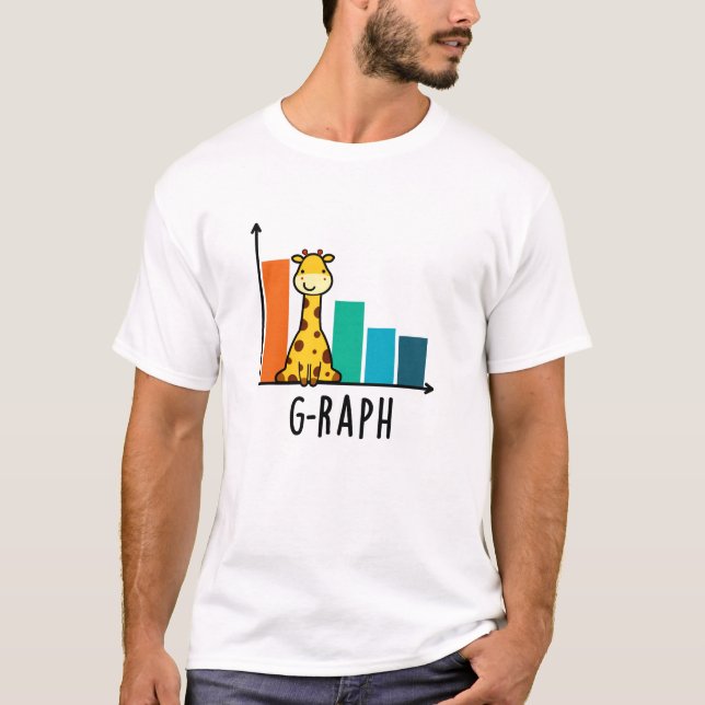 G-raph Funny Giraffe Graph Pun T-Shirt (Vorderseite)