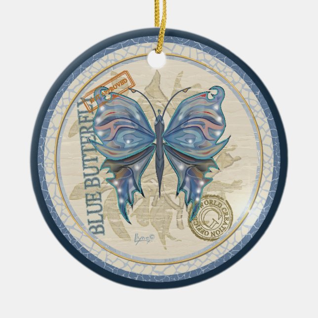G Schmetterling Keramik Ornament (Vorne)