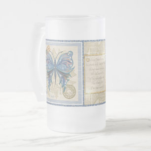 G Schmetterling Mattglas Bierglas