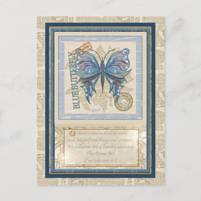 G Schmetterling Postkarte (Vorderseite)