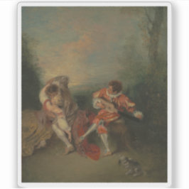 G. Seurat - Zwei Studien eines Flutist und... Aufkleber