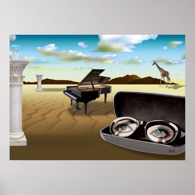 G Sharp in der Wüste - Surreal Poster (Vorne)