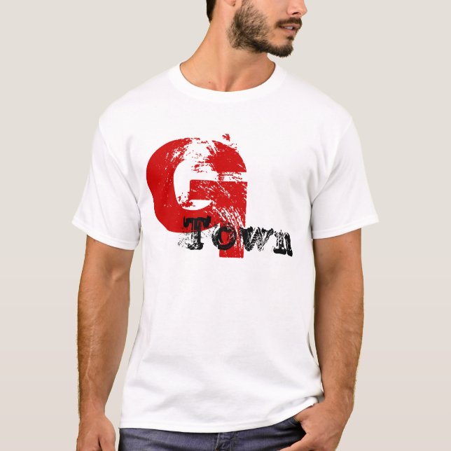G-Stadtg-Namen ROTES KENNZEICHEN-ENTWURF T - Shirt (Vorderseite)