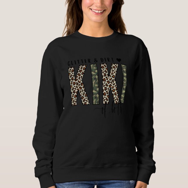 G und D Kiki von beiden Leopard Camouflage Muttert Sweatshirt (Vorderseite)