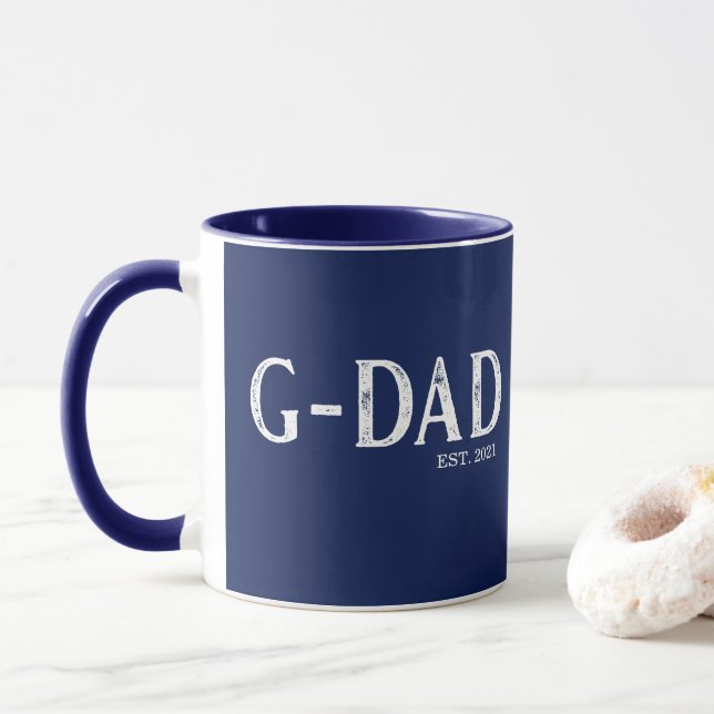 G-Vater-Jahr der Navy Tasse (Mit Donut)
