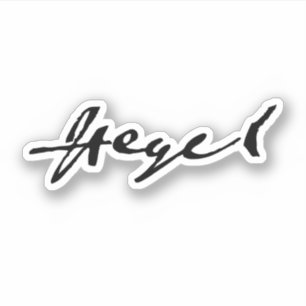 G. W. F. Hegel Unterschrift Aufkleber