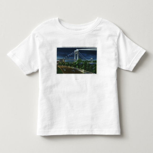 G. Washington-Brücke, der Hudson nachts Kleinkind T-shirt (Vorderseite)
