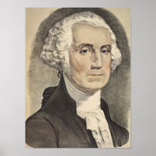 G Washington, Currier und Ives Poster