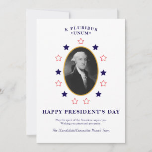 G. Washington Präsidententag-Kampagne Patriotisch Feiertagskarte