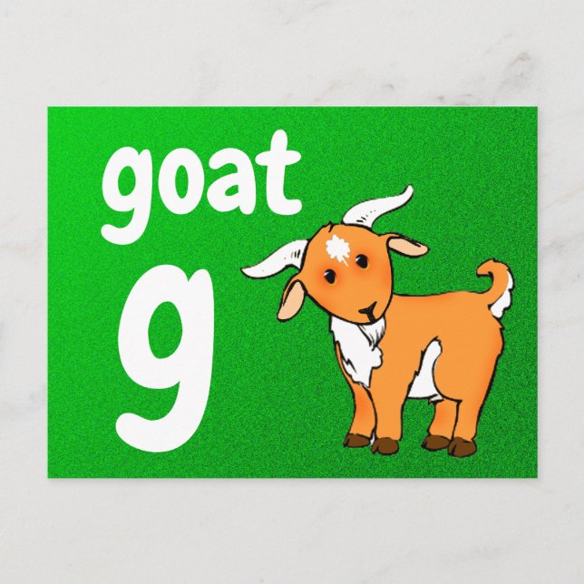 g - Ziegenkarte Postkarte (Vorderseite)