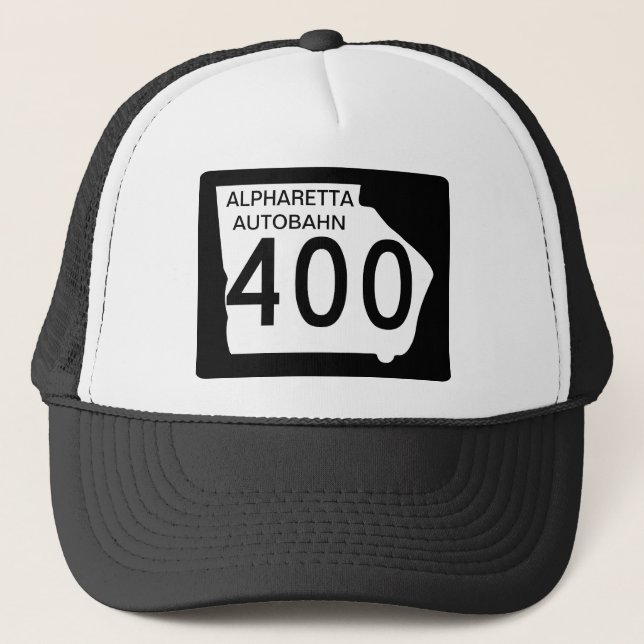 GA 400 "Alpharetta Autobahn" Truckerkappe (Vorderseite)
