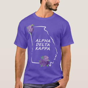 GA Alpha Delta Kappa Tshirt, weiße Buchstaben w/b T-Shirt