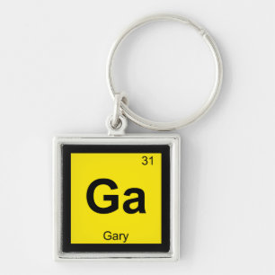 Ga - Gary Indiana Chemistry Periodic Table Symbol Schlüsselanhänger