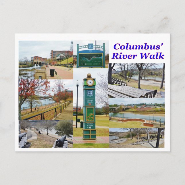 GA River Walk Postcard Postkarte (Vorderseite)