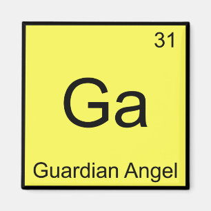 Ga - Schutzengel Lustige Chemie-Element-Symbol Magnet