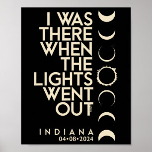 gab es in Indiana Total Solar Eclipse 2024 Poster